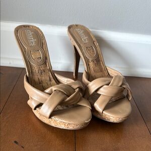 Charles By Charles David Tan Knotted Strap Heels